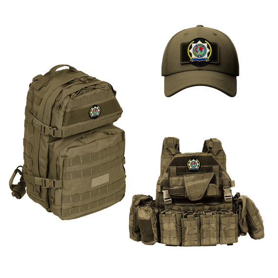 Набор шевронов 2 шт с липучкой кокарда Police Association Полиция черный 9,5 см, вышитый патч шеврон нашивка липучка, фото 5