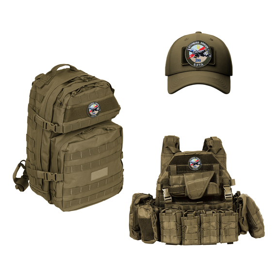 Set of 2 Patches with Velcro Assault Aviation BRTA 299 Khaki 8 cm, Embroidered Patch Insignia Velcro, фото 6