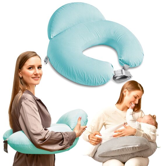 Feeding Pillow "Couch" 60x70x16 cm cotton hypoallergenic fiber смужка м`ятна, фото 1 Feeding Pillow "Couch" 60x70x16 cm cotton hypoallergenic fiber смужка м`ятна, фото 1