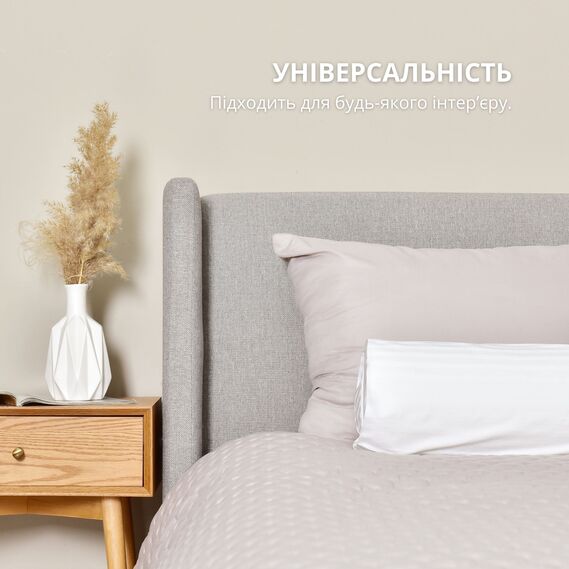 Наволочка для подушки валика 32х68 см сатин білий у смужку бавовна натуральна білий у смужку , фото 7