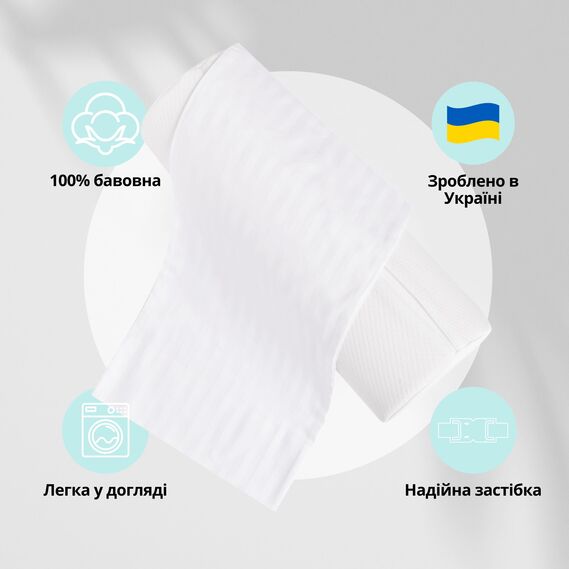 Наволочка для подушки валика 32х68 см сатин білий у смужку бавовна натуральна білий у смужку , фото 8