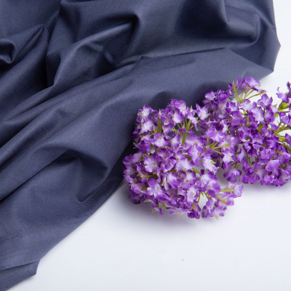 Ткань бязь ранфорс для постельного белья, хлопок 130 гр/м2, 240 см V-106 сіро/синій, фото 3