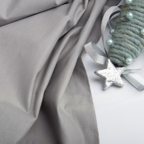 Ткань бязь ранфорс для постельного белья, хлопок 130 гр/м2, 240 см V-141 попіл, фото 3