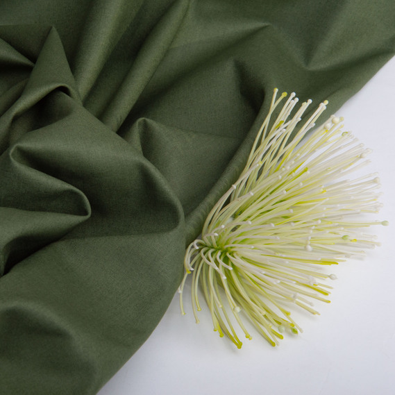 Тканина бязь ранфорс для постільної білизни, бавовна 130 гр/м2, 240 см V-150 т/хакі, фото 3