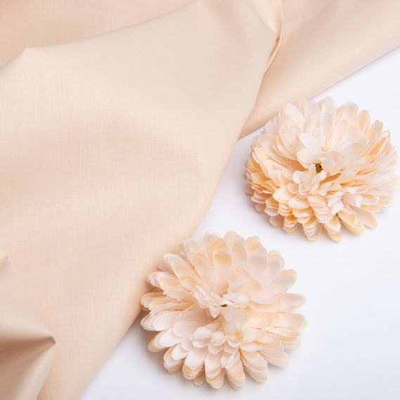 Тканина бязь ранфорс для постільної білизни, бавовна 130 гр/м2, 240 см V-40 нуга, фото 3