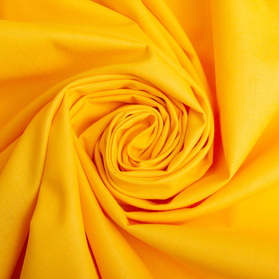 Тканина бязь ранфорс для постільної білизни, бавовна 130 гр/м2, 240 см V-06 насичений жовтий, фото 1