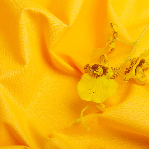 Тканина бязь ранфорс для постільної білизни, бавовна 130 гр/м2, 240 см V-06 насичений жовтий, фото 3