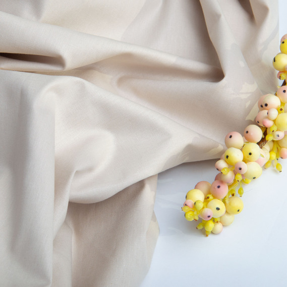 Ткань бязь ранфорс для постельного белья, хлопок 130 гр/м2, 240 см V-151  св/беж, фото 3