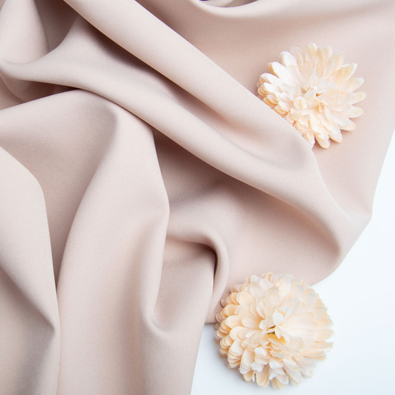 Тканина костюмна однотонна, 150 см, 282 гр/м2, для одягу, плаття, костюмів, спідниць беж 1256, фото 3 Тканина костюмна однотонна, 150 см, 282 гр/м2, для одягу, плаття, костюмів, спідниць беж 1256, фото 3