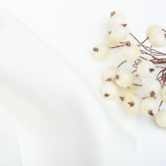 Ткань костюмная однотонная 150 см, 282 гр/м2, для одежды, платьев, костюмов, юбок молоко 1003, фото 3