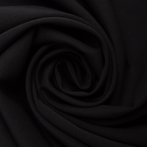 Тканина костюмна однотонна, 150 см, 282 гр/м2, для одягу, плаття, костюмів, спідниць чорна 1001, фото 1 Тканина костюмна однотонна, 150 см, 282 гр/м2, для одягу, плаття, костюмів, спідниць чорна 1001, фото 1