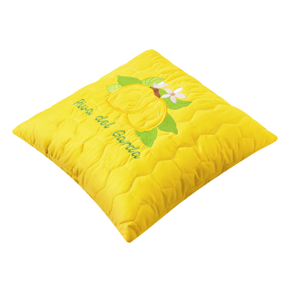 Подушка декоративная 40х40 Лимоны IDEIA с вышивкой антиаллергенная жовта, фото 6