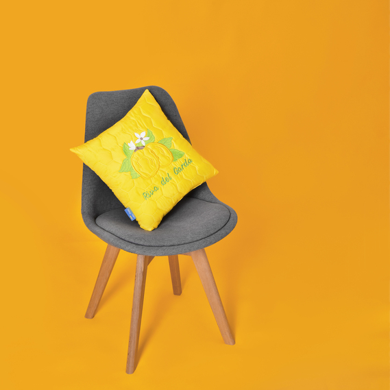 Подушка декоративная 40х40 Лимоны IDEIA с вышивкой антиаллергенная жовта, фото 7