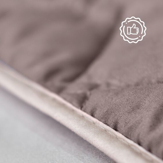 Покривало на ліжко, диван Саше 70х240 см IDEIA стьобане двостороннє мікрофібра готельне, дивандек шоколад/беж, фото 6