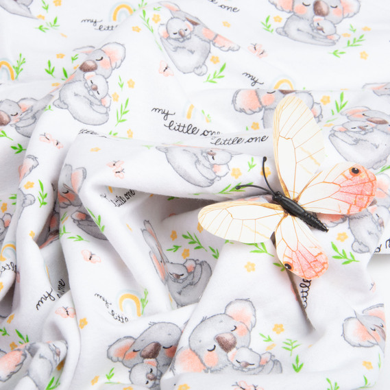 Flannel Cotton Fabric, 180 cm, 155 g/m², Children`s Print 10-0668 GREY, soft fabric for bedding and swaddles, фото 4 Flannel Cotton Fabric, 180 cm, 155 g/m², Children`s Print 10-0668 GREY, soft fabric for bedding and swaddles, фото 4