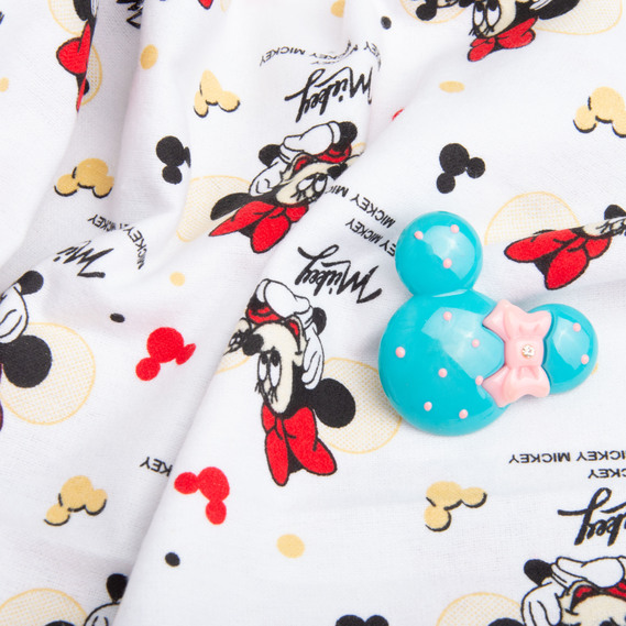 Тканина фланель бавовна, 180 см, 155 гр/м2, дитячий принт 10-0676 RED, м`яка тканина для постільної білизни, пелюшок, фото 4