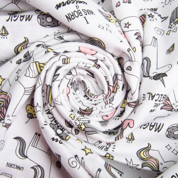 Тканина фланель бавовна, 180 см, 155 гр/м2, дитячий принт 10-0678 PINK, м`яка тканина для постільної білизни, пелюшок, фото 1