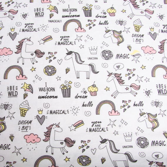 Тканина фланель бавовна, 180 см, 155 гр/м2, дитячий принт 10-0678 PINK, м`яка тканина для постільної білизни, пелюшок, фото 2