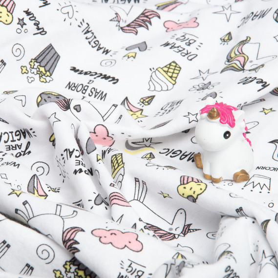 Тканина фланель бавовна, 180 см, 155 гр/м2, дитячий принт 10-0678 PINK, м`яка тканина для постільної білизни, пелюшок, фото 3