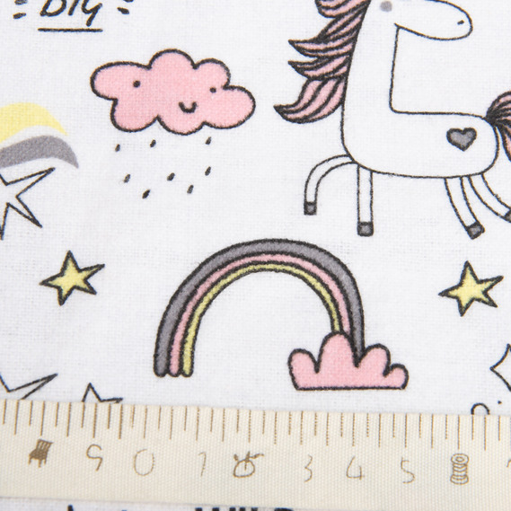 Тканина фланель бавовна, 180 см, 155 гр/м2, дитячий принт 10-0678 PINK, м`яка тканина для постільної білизни, пелюшок, фото 4