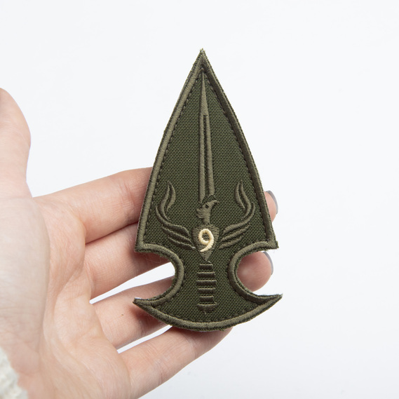 Set of 2 Velcro Patches "Phoenix Battalion, 9th Company," Khaki, 5x9 cm, Embroidered Tactical Patch, фото 3 Set of 2 Velcro Patches "Phoenix Battalion, 9th Company," Khaki, 5x9 cm, Embroidered Tactical Patch, фото 3