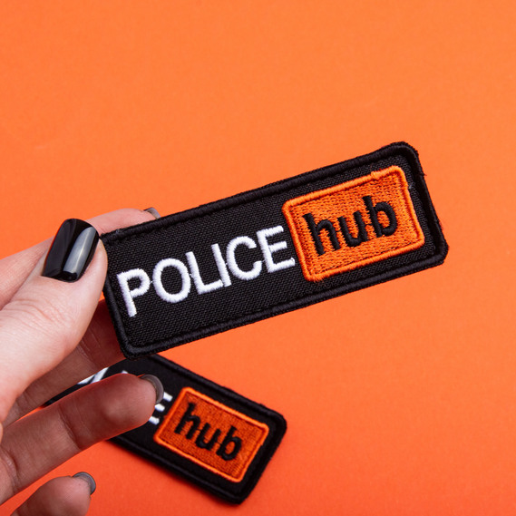 Set of 2 Velcro Patches Police Hub 8.6x3.2 cm Embroidered Patch Insignia Chevron Police, Police Hub, фото 4