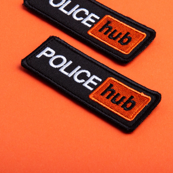 Set of 2 Velcro Patches Police Hub 8.6x3.2 cm Embroidered Patch Insignia Chevron Police, Police Hub, фото 7