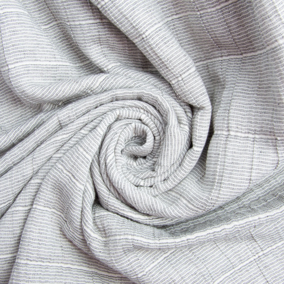 Тканина Муслін бавовна 3-х шарова PIKE, 245 см, 210 гр/м2 сірий смуга, фото 1