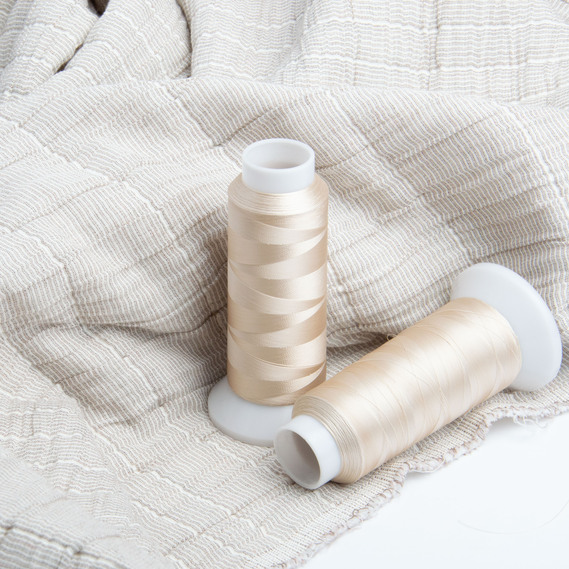 Muslin fabric, triple-layered cotton PIKE, 245 cm wide, 210 g/m² беж смуга, фото 3