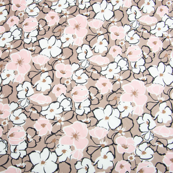 Fabric for clothing Satin silk with a pattern, delicate, light fabric беатріс, фото 2