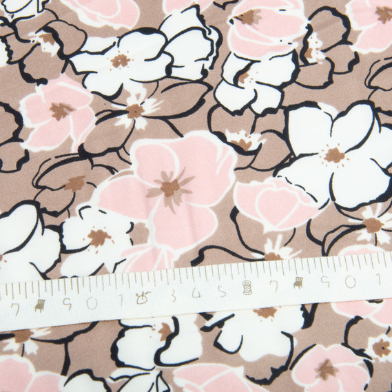 Fabric for clothing Satin silk with a pattern, delicate, light fabric беатріс, фото 6