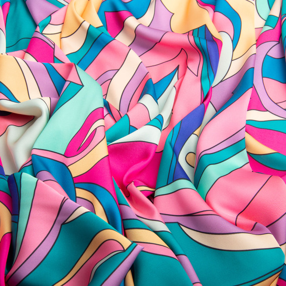 Fabric for clothing Satin silk with a pattern, delicate, light fabric вітраж казковий, фото 3 Fabric for clothing Satin silk with a pattern, delicate, light fabric вітраж казковий, фото 3