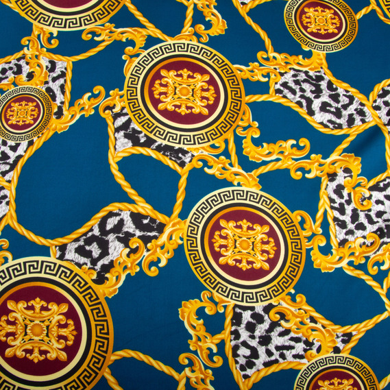 Fabric for clothing Satin silk with a pattern, delicate, light fabric шанель т/синя, фото 2 Fabric for clothing Satin silk with a pattern, delicate, light fabric шанель т/синя, фото 2