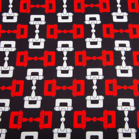 Fabric for clothing Satin silk with a pattern, delicate, light fabric хермес, фото 2