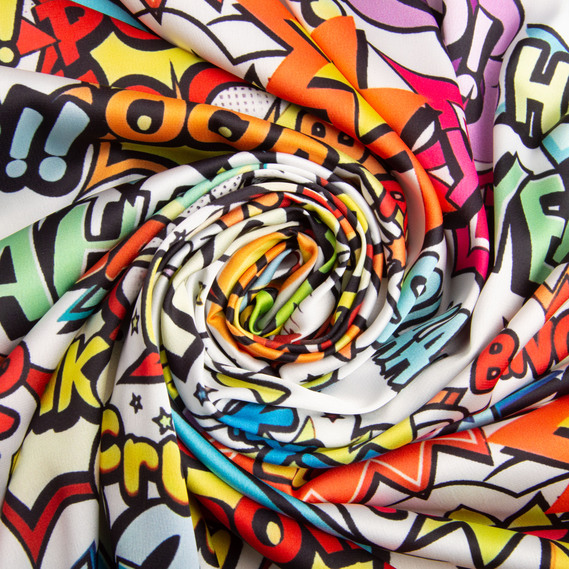 Тканина для одягу Атлас шовк з малюнком, 145 см, 90 гр/м2, ніжна, легка тканина мессенджер, фото 1