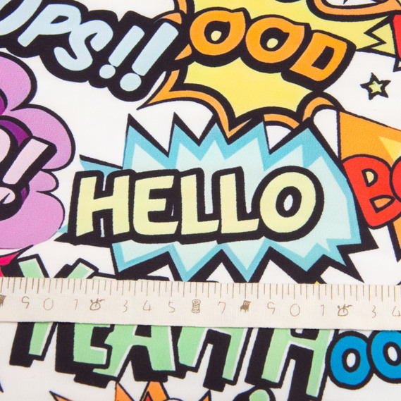 Тканина для одягу Атлас шовк з малюнком, 145 см, 90 гр/м2, ніжна, легка тканина мессенджер, фото 5