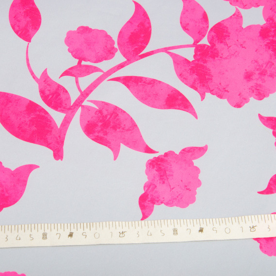 Тканина для одягу Атлас шовк з малюнком, 145 см, 90 гр/м2, ніжна, легка тканина Ангела рожева, фото 6