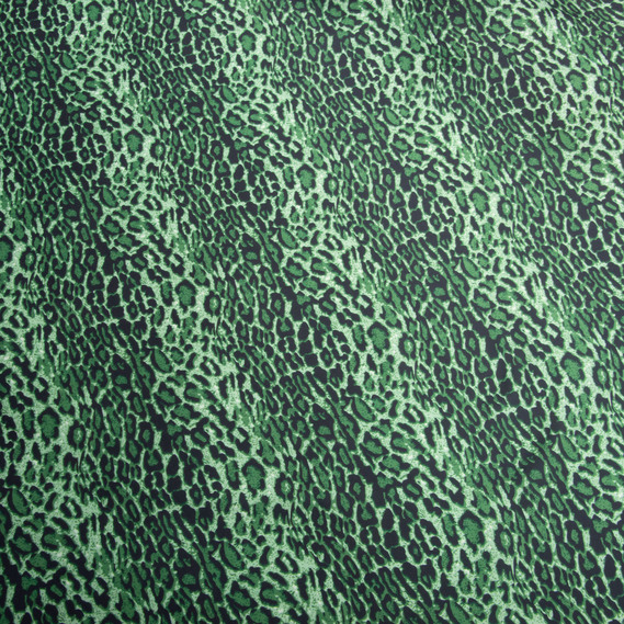 Ткань для одежды Атлас шелк с рисунком, 145 см, 90 гр/м2, нежная, легкая ткань Ліона зелена, фото 3