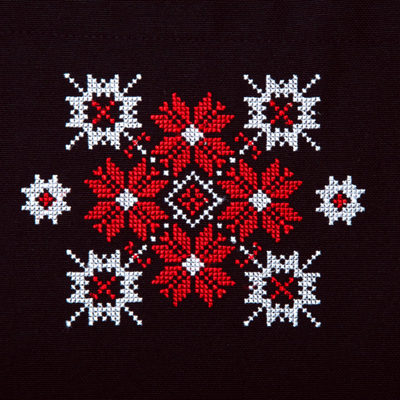 Фартук универсальный с этно вышивкой и карманом, водоотталкивающий, хлопок, большой размер, для женщин и мужчин. шоколад, фото 4 Фартук универсальный с этно вышивкой и карманом, водоотталкивающий, хлопок, большой размер, для женщин и мужчин. шоколад, фото 4