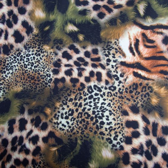 Fabric for clothing Satin silk with a pattern, delicate, light fabric Ліонелла, фото 2