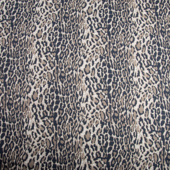 Fabric for clothing Satin silk with a pattern, delicate, light fabric Ліона коричнева, фото 2