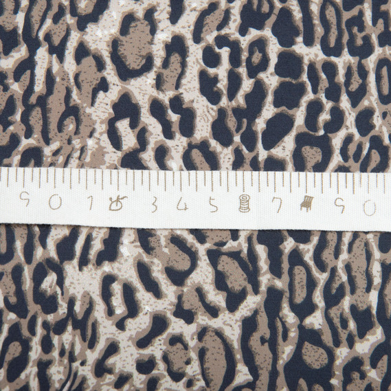 Fabric for clothing Satin silk with a pattern, delicate, light fabric Ліона коричнева, фото 5