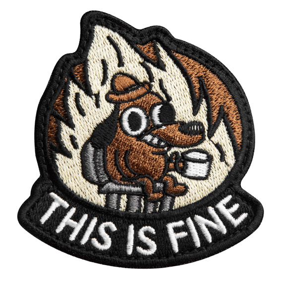 Chevron on Velcro This is fine 7.6x7.1 cm, embroidered patch, funny chevron patch, фото 1