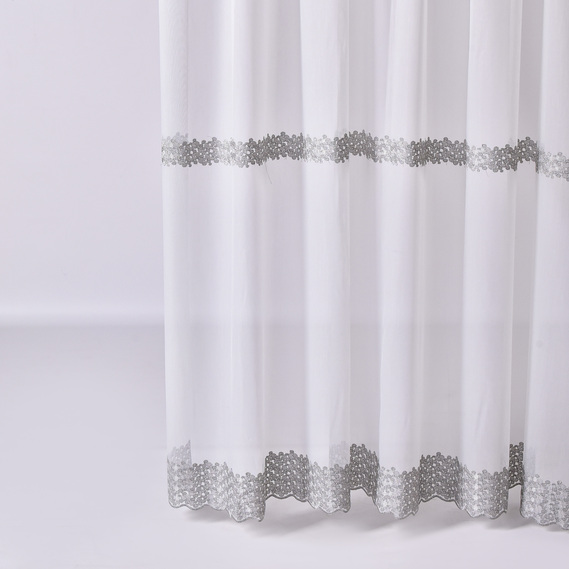 Тканина тюль з вишивкою, 320 см, 66 гр/м2 V-gri, фото 1 Тканина тюль з вишивкою, 320 см, 66 гр/м2 V-gri, фото 1