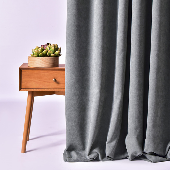 Тканина портьєрна однотонна Californiaі, 300 см, 258 гр/м2, шторна тканина, тканина для штор, штори, портьєри, гардіни, тканина для гардин V-19 олива, фото 3