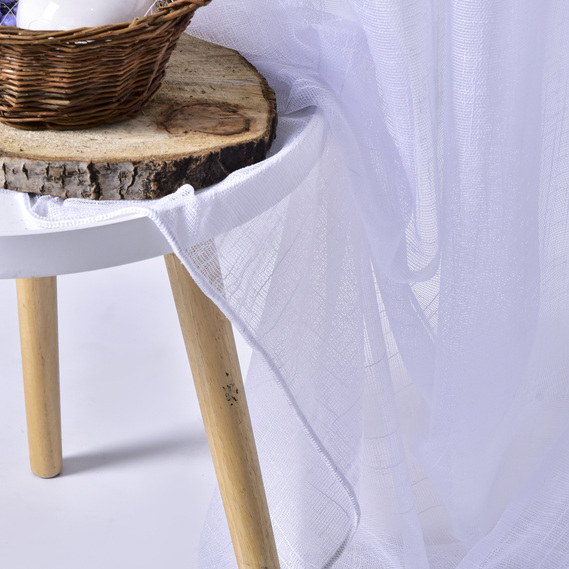 Ткань тюль сетка рогожка BRENDA, 300 см, 72 гр/м2 V-03 біла, фото 5 Ткань тюль сетка рогожка BRENDA, 300 см, 72 гр/м2 V-03 біла, фото 5