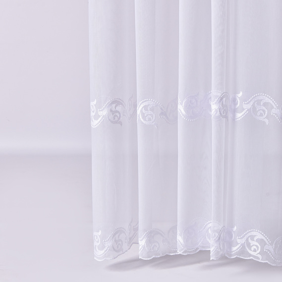 Sheer bamboo fabric with embroidery AJURIA, 295 cm, 56 gr/m2 beyaz, фото 1 Sheer bamboo fabric with embroidery AJURIA, 295 cm, 56 gr/m2 beyaz, фото 1