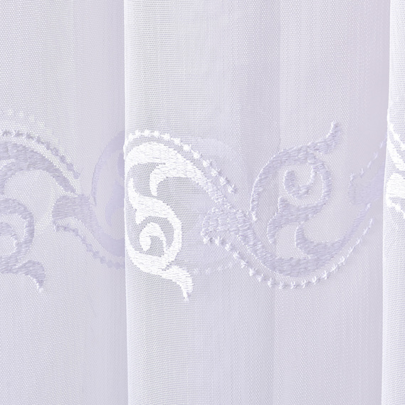 Sheer bamboo fabric with embroidery AJURIA, 295 cm, 56 gr/m2 beyaz, фото 2