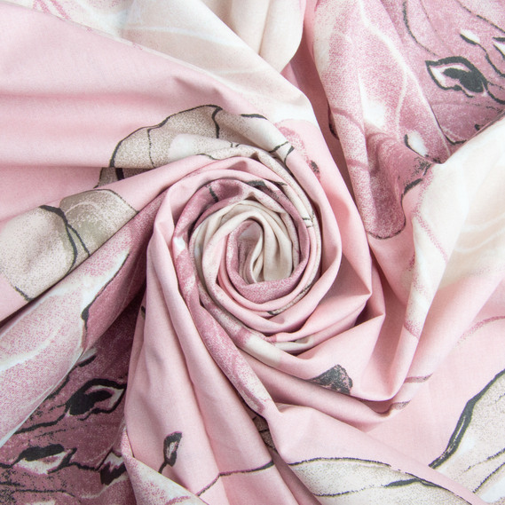 Тканина бязь ранфорс для постільної білизни, бавовна, 130 гр/м2, 240 см 7.22280/43 Пріма пудра, фото 1