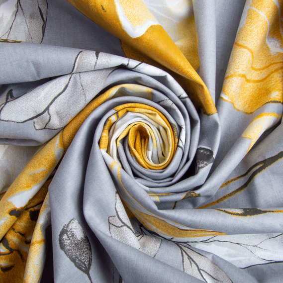 Ткань бязь ранфорс для постельного белья, хлопок, 130 гр/м2, 240 см 7.22280/51 Пріма сіра, фото 1